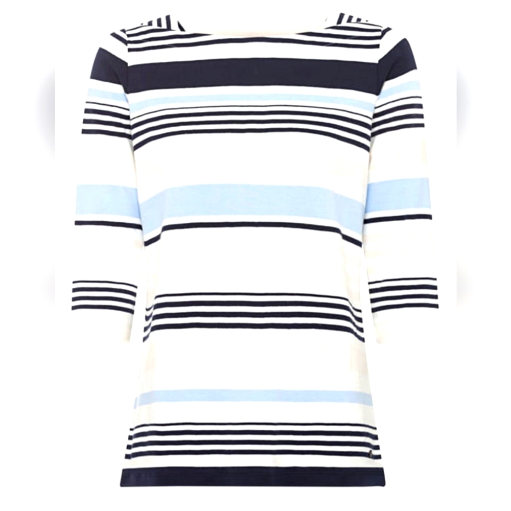 NWT Olsen Blue Striped Top